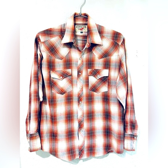 western Authentic Wester men’s long sleeve shirt button up size L - Picture 1 of 13